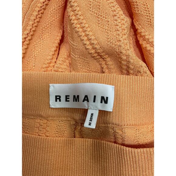 Remain Birger Christensen 'Bastia' Orange Pointelle-Knit Skirt Size DK 36 - Picture 4 of 5